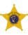 Personalized Clothing patches Hazard County Police Officer patch yellow star with a white eagle and black text a yellow star with a white eagle and yellow text