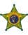 Personalized Clothing patches Hazard County Police Officer patch a green star with a white eagle and yellow text a star shaped badge with a white eagle and black text