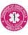 Custom embroidered patch Township Emergency medical services ambulance patch a pink round emblem with a white star