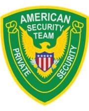 Sewn patches American Security Team Private security patch green and yellow patch with a bird and a shield