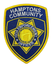 custom iron on patches with Hampton community enforcement officer patch a patch of a police officer