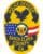 Personalized iron on patches police officer santa clara county badge patch with an eagle on the middle and American flag in the background a yellow badge with a black and white design