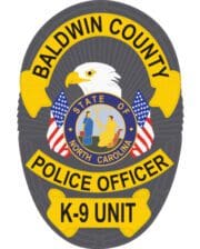 patches and embroidery baldwin county police officer k-9 patch a close-up of a police badge