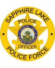 custom patch velcro Sapphire lake police force patch a yellow badge with a star and text