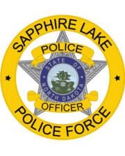 custom patches velcro Sapphire lake police force patch a yellow badge with a star and a blue and white star