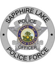 Custom patches velcro Sapphire lake police force patch a grey badge with a star and a blue and yellow star