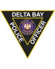 Personalized velcro patches Delta Bay Police officer patch a triangle shaped badge with a logo