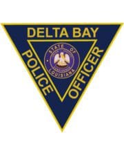 Personalized velcro patches Delta Bay Police officer patch a triangle shaped badge with a logo