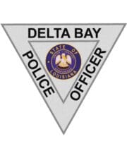 Personalized velcro patches Delta Bay Police officer patch a triangle shaped badge with a logo