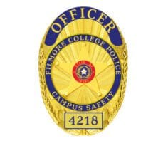 Badges for police Filmore College police officer gold badge. style # 11-d25r