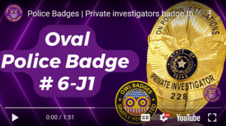 Private investigators badge that is also used by law enforcement