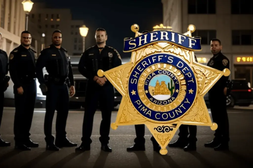 Customizable sheriff badge symbol of authority