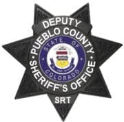 sheriff badge black with white text