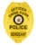 police badge Chino Park Police Sergeant Gold Badge with black text. Style # 3-B2