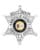 Badge Sheriff a white badge with black text