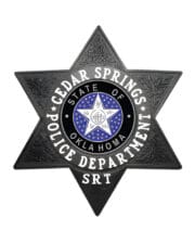 Cedar Springs Police Badges Oklahoma Police Badges - Black Police Badge