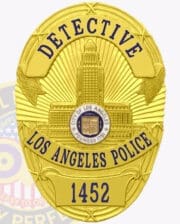 7-D15-LAPD-Police-Detective-Gold-Badge Los Angeles Police