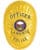 Lamonte Police officer gold badge with blue text and state of Montana center seal. Style # 8-d13-2