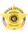 Police officer badge a yellow star shaped badge with a flag and text