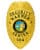 Warner Center Security gold badge with black text. Style #2-c13-2