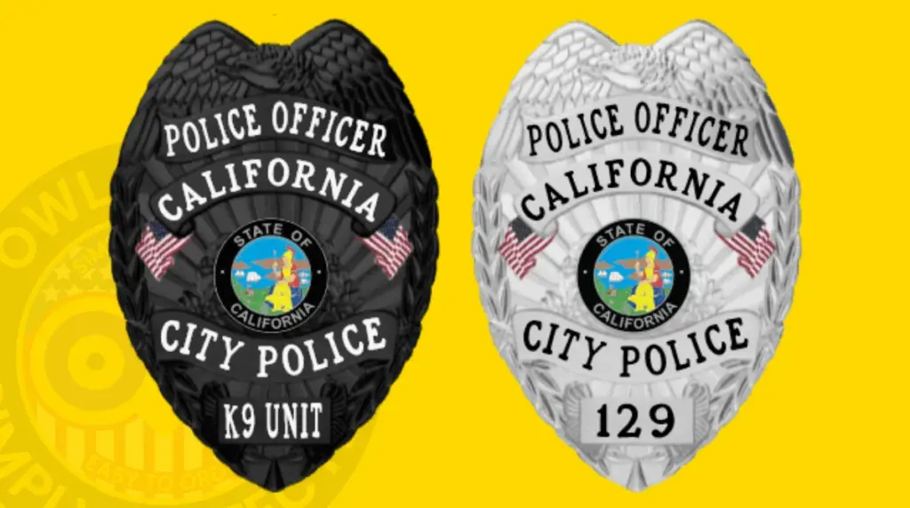 California police badges