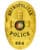 Metropolitan Police gold Badge with state of Alabama center seal and black text. Style # 7-d12