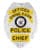 Chino Park Police Chief Silver Badge with Black text. Style # 3-B2