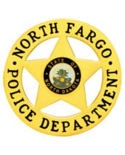 police badge with North Fargo police department Gold Police Badge