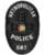 police badge Metropolitan Police black badge with Alabama state seal and white text. Style # 7-d12