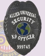 Allied Universal Badges 2-C12-4 Black Badges