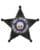 Badge Shariff black star shaped badge with white text Bell county sheriff badge