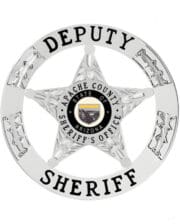 jSheriff badge with circle and start in the middle Silver Police Badge