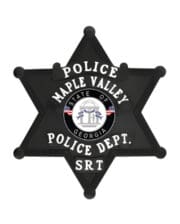 police badge Maple Valley Police Department badge Black Police Badge Custom Metal Badges