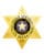 badge cop a yellow star with a blue and white star