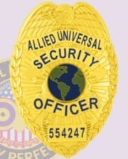 Allied Universal Badges 2-C12-4 Gold Badges