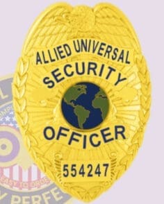 Allied Universal Badges 2-C12-4 Gold Badges