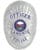 police officer badge Lamonte Police Officer silver badge with blue text and Montana center seal. Style # 8-d13-2