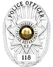 Silver Police Badge