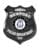 police officer badge with white text and Rohde Island state seal Black Police Badge