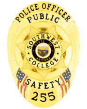 detective badge Southwest College Public Safety Gold badge with black text and Arizona state seal. Style # 11-f5