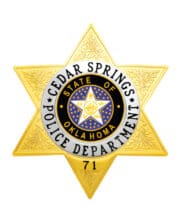 badge cop a yellow star with a blue and white circle and a white circle with a blue and white circle with a blue and white circle with a star with a blue and white circle with a star with a