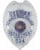 Badge for police Summit Hill Police Department Officer Silver Badge with Blue text and Pennsylvania center seal. Style # 3-f2