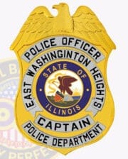 custom police captain badge gold.