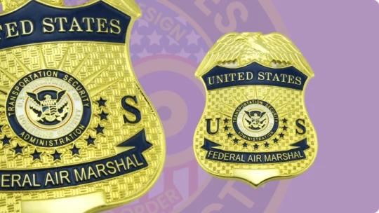 Federal Marshal Badge in Gold color