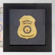 Police Badge Shadow Box Display For Metal Badges