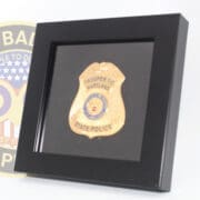 Police Badge Shadow Box Display For Metal Badges