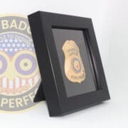 Police Badge Shadow Box Display For Metal Badges