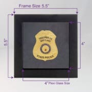 Police Badge Shadow Box Display For Metal Badges