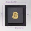 Police Badge Shadow Box Display For Metal Badges Medium