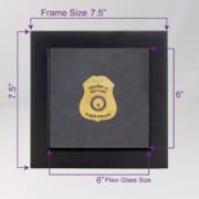 Police Badge Shadow Box Display For Metal Badges Medium